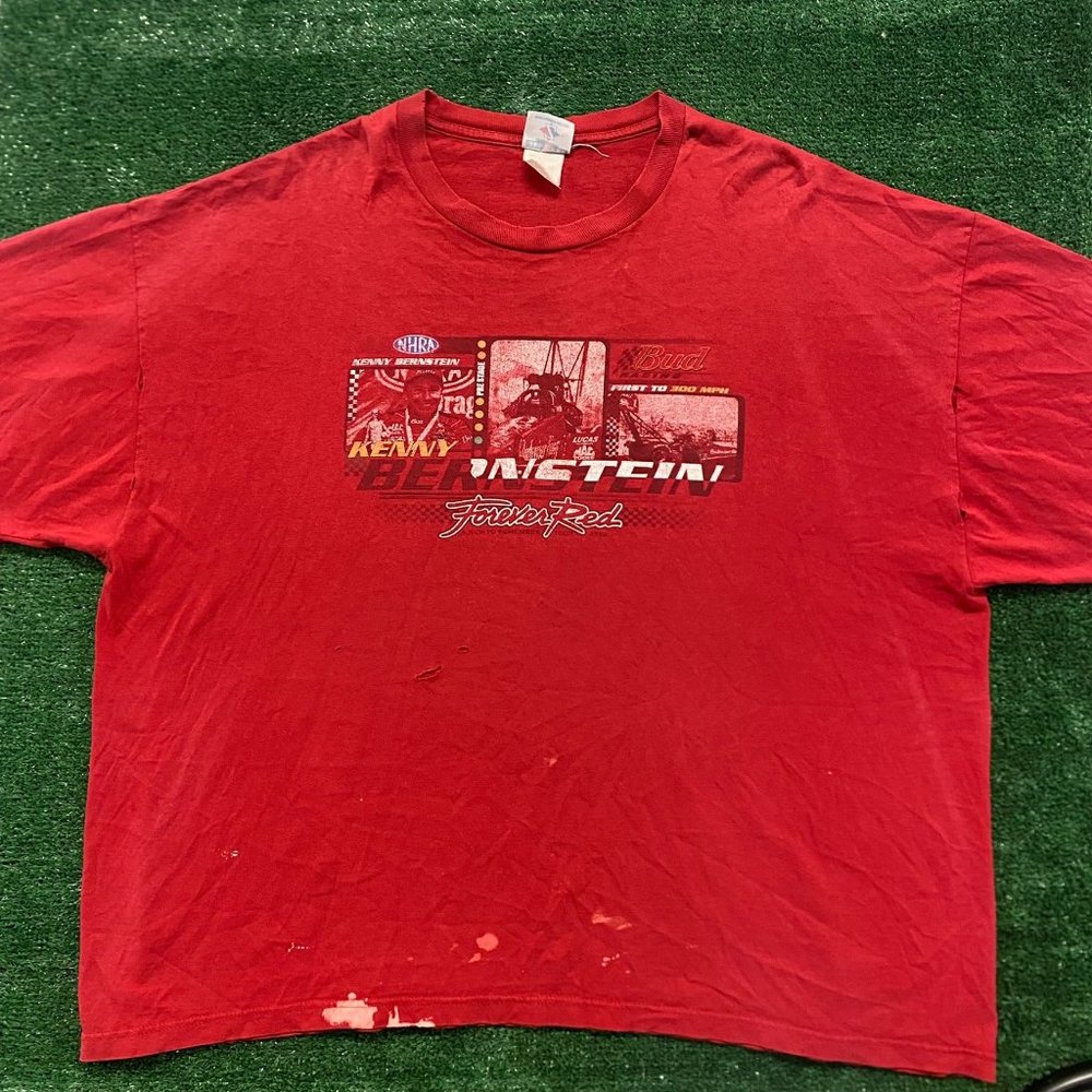 Vintage 90s NHRA Drag Racing Budweiser Kenny Bernstein  Tee